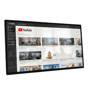 Datorskärm med YouTube-rekommendationer